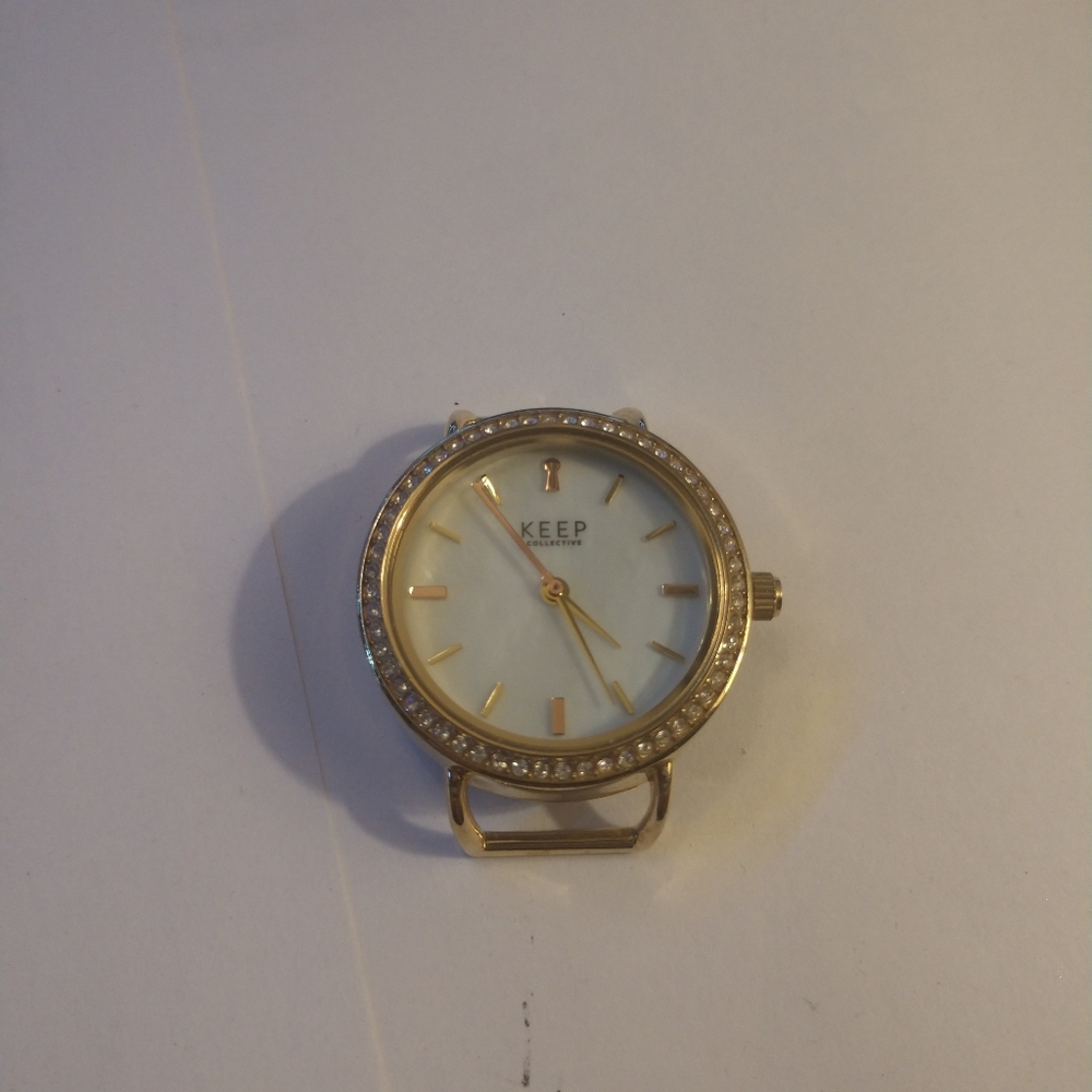 Keep collective pave gold round watch face